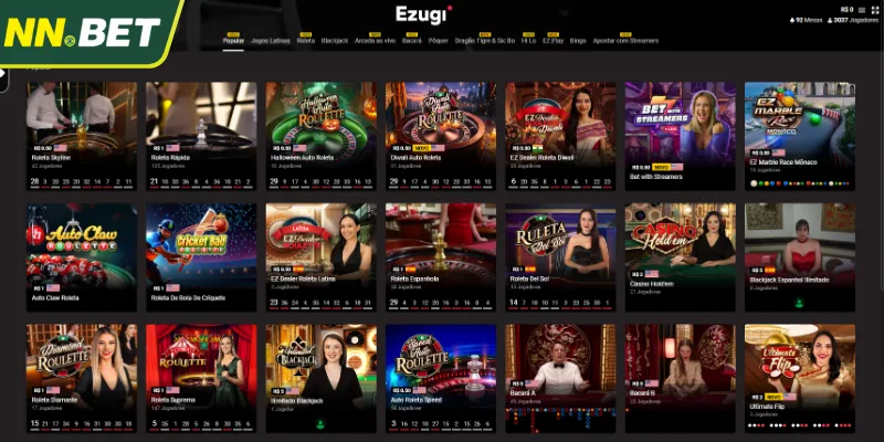 5 Jogos com Live Dealer Mais Atraentes em Ezugi Jogo Vivo