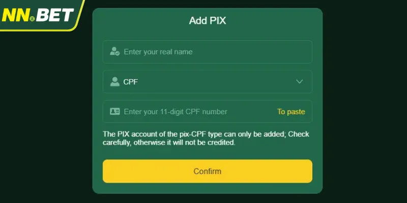 Vincular a Chave Pix (Add PIX)